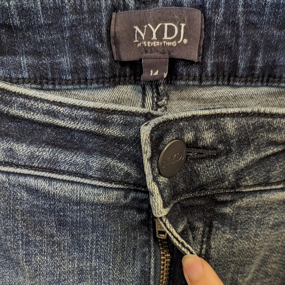 NYDJ Jeans Sheri Slim Plus Size Lift Tuck Technology Stretch Blue 14US 18UK 46FR - Picture 3 of 8